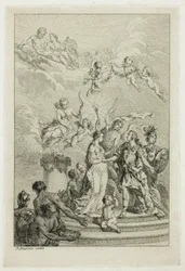 Allegori om ægteskabet af Dauphin Louis med Infanta Maria Theresa af Spanien