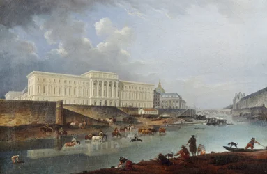 Hôtel de la Monnaie, Quai de Conti og Seinen, set fra Pointe de la Cité, 1777.