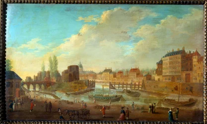 Udsigt over Louviers Island og Point of Saint Louis Island Udsigt over Saint Paul Port Maleri af Pierre Demachy (1723-1807) 1780 Søn. 0,32x0,53 m Paris, Musee Carnavalet