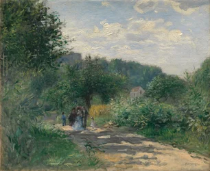 En vej i Louveciennes, ca. 1870.
