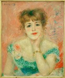 Portræt af skuespillerinden Jeanne Samary