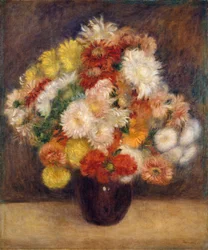 Buket med krysantemum, 1881.