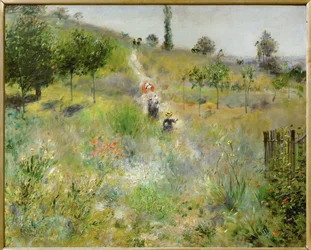 Chemin montant dans les hautes herbes (olie på lærred)