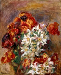 Blomster. Maleri af Pierre-Auguste Renoir (Pierre Auguste Renoir