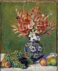 Blomster og frugter maleri af Pierre Auguste Renoir (1841-1919) 1889 privat samling
