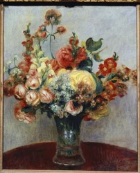 Blomster i vase (olie på lærred