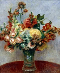 Blomster i en vase af Pierre-Auguste Renoir