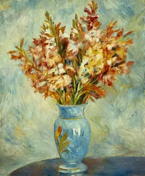 Gladioler i blå vase; Gladiolus i den blå vase, 1884