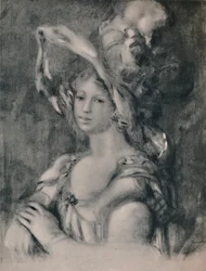 Halv-længde portræt af Dieterle, ca. 1899, 1946