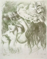 Hattenål, første bræt; Pinhatten, første plade, ca. 1897