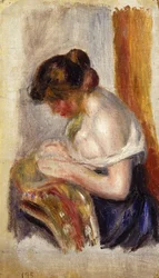 La Couseuse (olie på lærred)