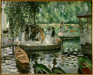 La Grenouillère. Maleri af Pierre-Auguste Renoir (1841-1919), 1869. Stockholm, Nationalmuseum