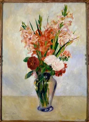 Gladiolusmaleri af Pierre Auguste Renoir (1841-1919) 1885 søn. 0,75 x 0,54 m Paris, Orsay Museum