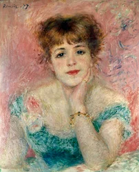 Portræt af skuespillerinden Jeanne Samary, 1877.