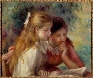 Læsemaleri af Pierre Auguste Renoir (1841-1919) 1800-tallet søn. 0,55x0,65 m Paris, musee d