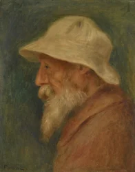 Selvportræt med hvid hat, 1910