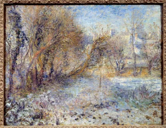 Snelandskabsmaleri af Pierre Auguste Renoir (1841-1919) 1875 Søn. 0,51 X 0,66 m Paris, Musee de l