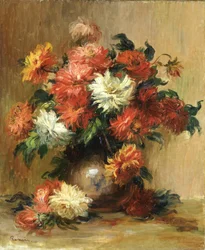Stilleben med dahliaer, ca. 1886-1890