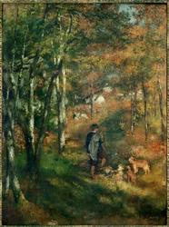 Maleren Lecoeur i skoven ved Fontainebleau (olie på lærred)