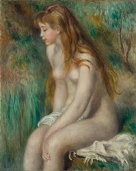 Ung pige i bad, 1892
