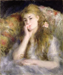Ung kvinde siddende, ca. 1876-77