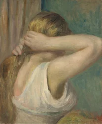 Ung pige med løftede arme, ca. 1895 (olie på lærred)