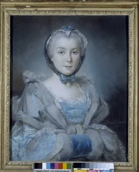 Portræt af en kvinde i blåt