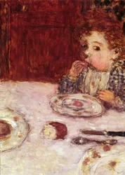 Et barn til bords, ca. 1897 (olie på lærred)