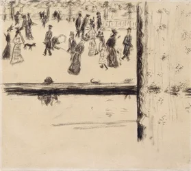 Boulevard des Batignolles, ca. 1896-8 (pensel og sort blæk på papir)