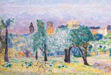 Landskab ved Le Cannet, ca. 1922 (olie på lærred)