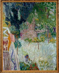 Det blomsteragtige æble eller balkon Vernonet Maleri af Pierre Bonnard (1867-1947) 1920 Dim. 1x0,8 m Brest kunstmuseum