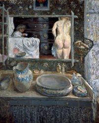 Spejl over et vaskebord, 1908.