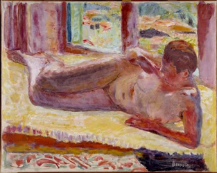 Nøgt lag maleri af Pierre Bonnard (1867-1947) 20. århundrede privat samling