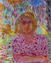 Portræt af Colette Carre. Maleri af Pierre Bonnard (1867-1947), 20. århundrede. Privat samling