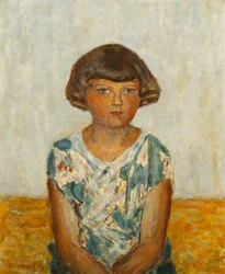 Portræt af en ung pige; Portræt af en ung pige, ca. 1924 (olie på lærred)