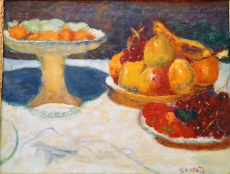 Stilleben med kompotter Maleri af Pierre Bonnard (1867-1947) Bernheim-Jeune Collection