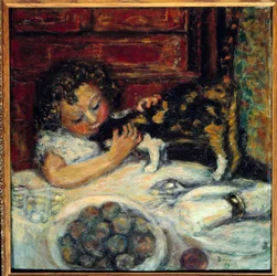 Den lille pige med katten