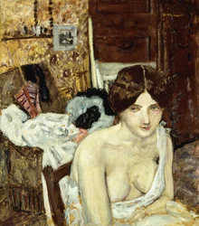 Den hvilende model; Le Repos de Modele, ca. 1910 (olie på bord)