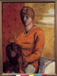 Hundekvinden. Maleri af Pierre Bonnard (1867-1947), 20. århundrede. Grenoble, Musee des Beaux Arts.