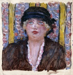 Woman in a Hat, ca. 1920 (olie på lærred)