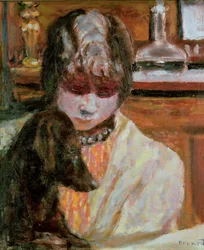 Kvinde med hund, ca. 1913