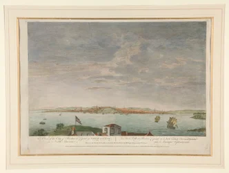 Udsigt over byen Boston, hovedstaden i New England, i Nordamerika