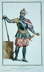 Albert den dristige (1443-1500) hertug af Sachsen fra Receuil des Estampes, der repræsenterer rangerne og de dignites, ifølge kostumet for alle eksisterende nationer
