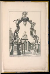 Cartouche og springvand