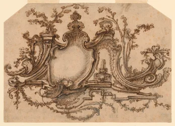 Design til paneldekoration med Rocaille Ornament