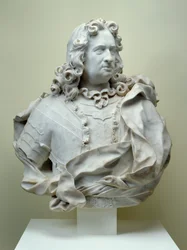 Buste af grev Karl af Hessen-Kassel, 1714 carrara marmor