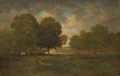 En flod i en eng, sandsynligvis slutningen af 1830