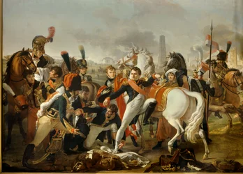Napoleon I, sår foran Regensburg, behandles af kirurg Yvan, 23. april