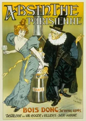 Fransk reklame af Pierre Henri Gelis-Didot og Louis Malteste for "Absinthe parisienne" ca. 1900 (plakat)