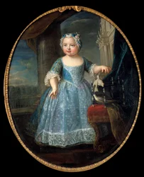 Portræt af Louise Marie af Frankrig (1728-1733) dit Madame, tredje datter af Louis XV Maleri af Pierre Gobert (1662-1744) 1700-tallets søn. 1,08 x 0,88 m.